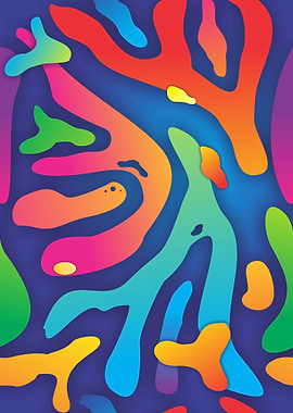 ABSTRACK COLORFUL CORAL