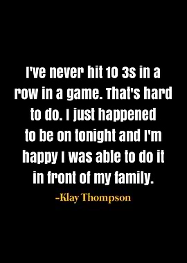 Klay Thompson quote