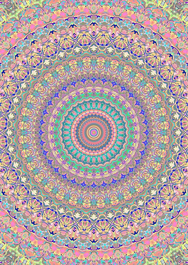 Groovy Colorful Mandala
