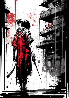 Inky Japanese Kenshi