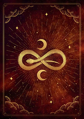 Tarot endless moon snake