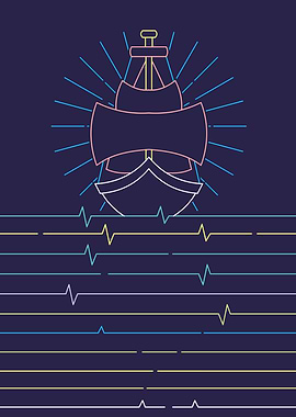 SAILING SHIP LINE ART