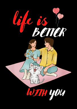 valentine day and cat