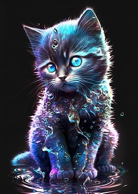 Cute Cosmic Kitten
