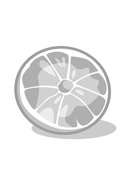 Gray Orange Fruits Vector