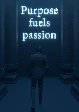 Purpose Blue 3D Quote