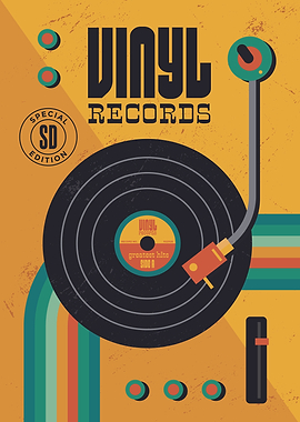 80s Retro Music Vinyl