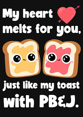 Cute Toast Valentine Treat