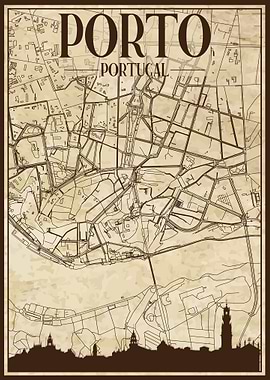Porto Map Skyline