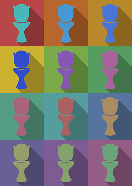 Toilet Icons Pop Art