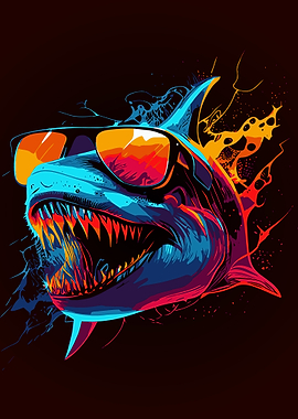 Wild Neon Shark