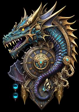 Mystical Golden Dragon