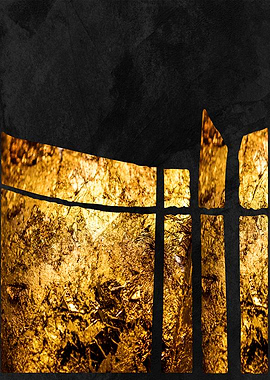 GEOMETRIC ABSTRACT GOLD03B