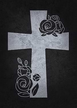 Cross and Flowers