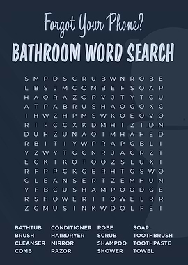 Bathroom Word Search