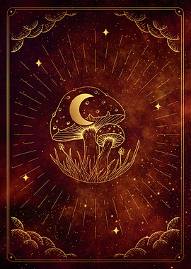 Tarot the moon toadstool