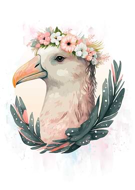 Watercolor Albatross Art