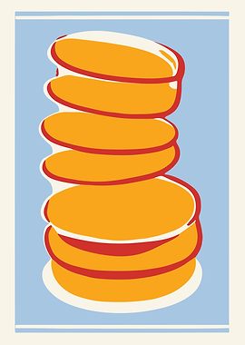 Minimalist Pancakes Print