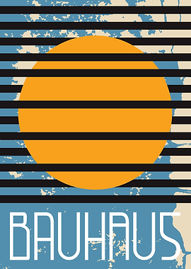 Bauhaus Sunset Poster
