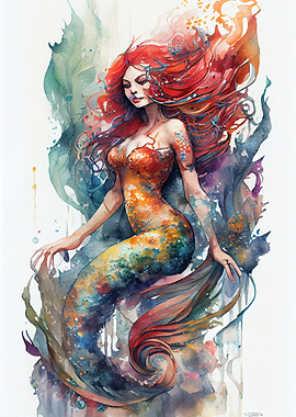 Mermaid Watercolor