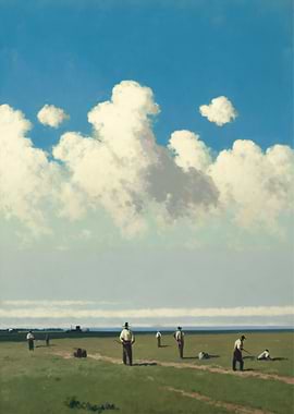 Blue and Greenscape no9