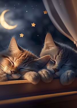 Cats in moonlight V2