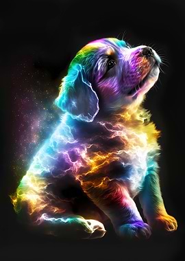 Cute Galaxy Puppy