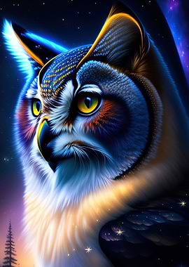 Beautiful Cat Eyes Owl