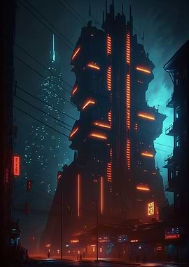 Cyberpunk Neon City 1