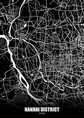 Nanhai District China Map