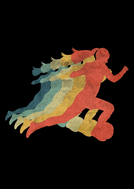 Soccer Girl Running With