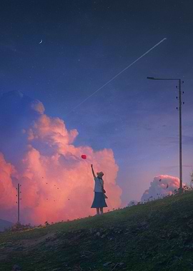 A walk in the Sunset