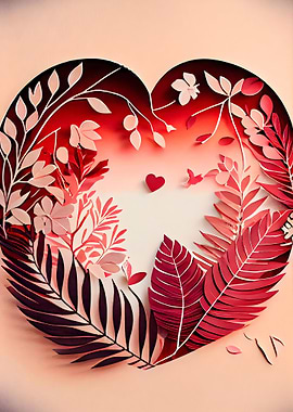 A Delicate Papercut Heart