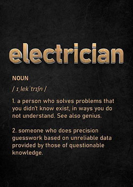 Electrician Definition Fun