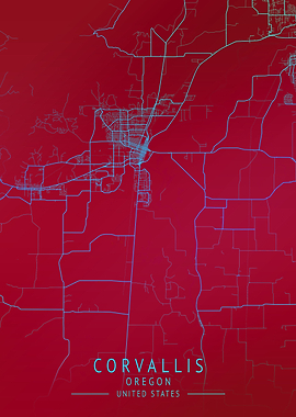 Corvallis Oregon City Map