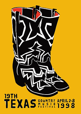 Texas Country Music Poster