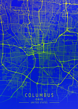 Columbus Ohio USA City Map