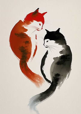 Yin and Yang Cats