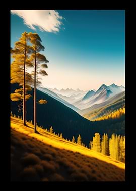 Vast Forest And Mountains