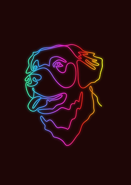 Neon Rottweiler One Lines