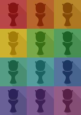Toilet Icons Pop Art