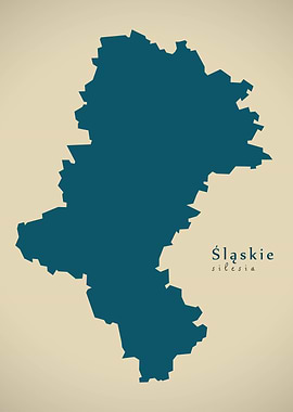 Slaskie state map