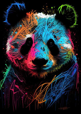 Panda Bear Animal Pop Art