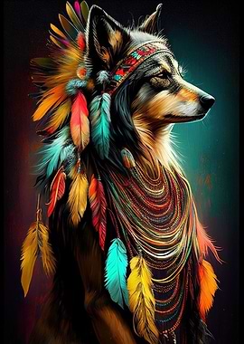 Colorful Dog Animals