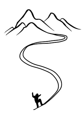 Minimal Snowboarder Hill