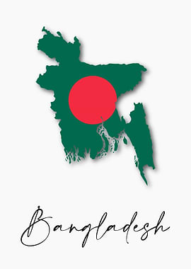 Bangladesh Map Flag