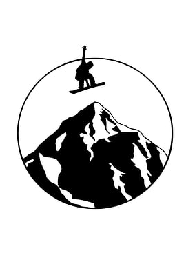 Snowboarder Jump Mountain