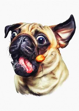 Weird Pug Artwork