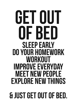 get out of bed sleep early