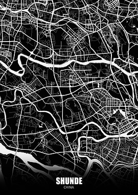 Shunde China Dark Map